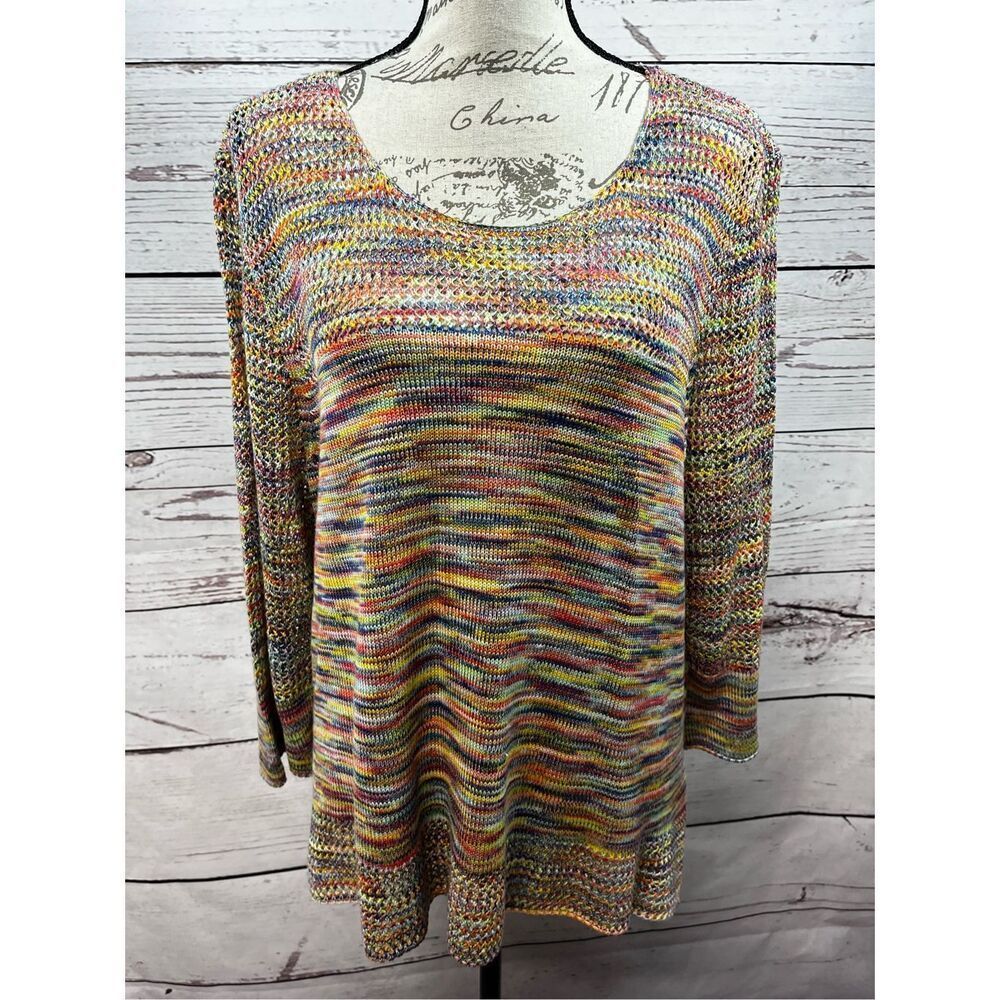 John Paul Richard XXL pullover knitted multi colored‎ sweater - 3058